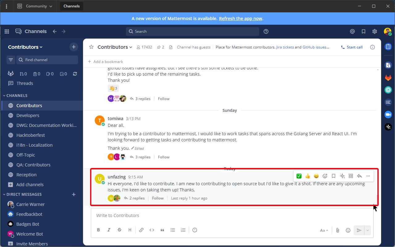 Keep your conversations organized with chat threads!