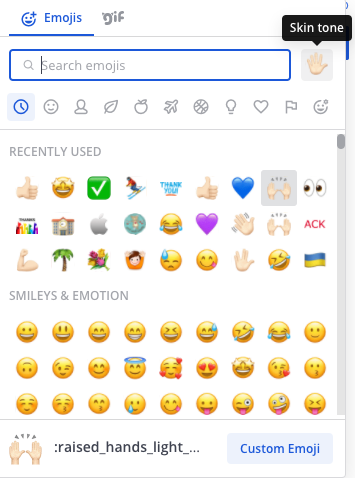 Select a default skin tone for people-based emojis.