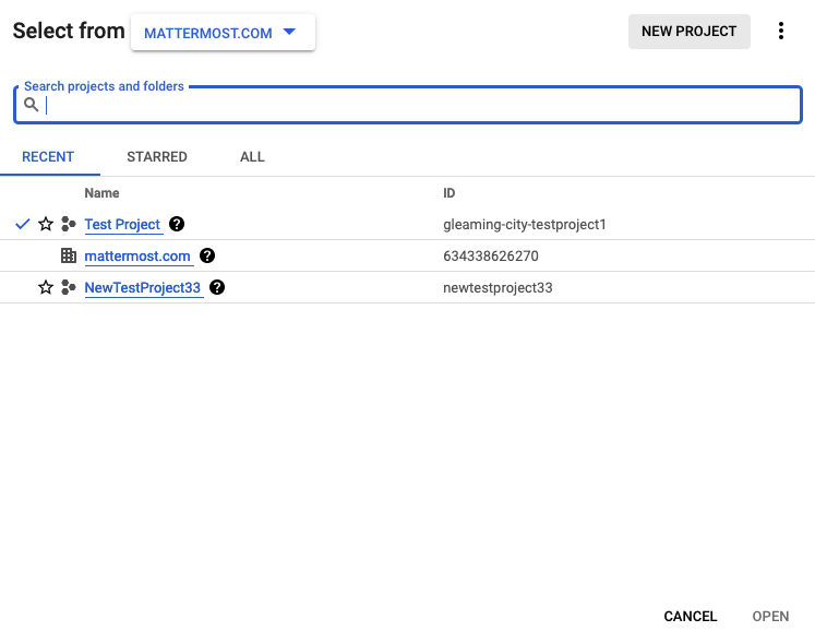 Use Google Cloud Console to set up a new project.