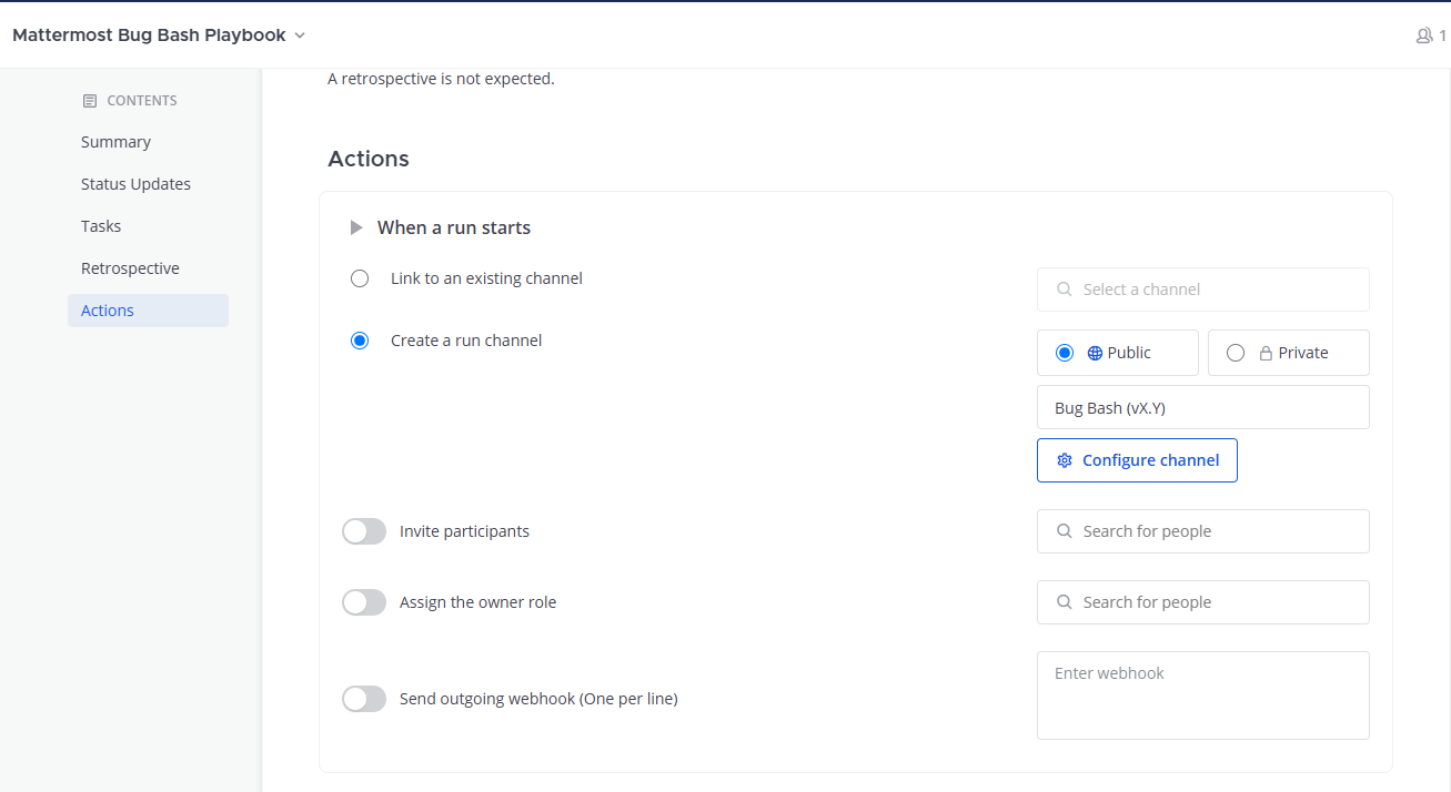 Select Actions to assign a playbook owner role and add other team members from the security team