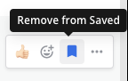 Remove saved messages by toggling the Save option.