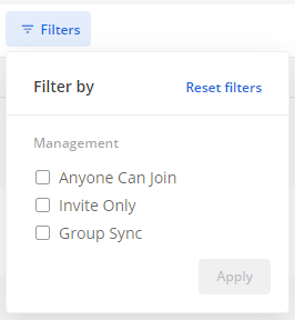 Filter the teams based on team membership types using the System Console.