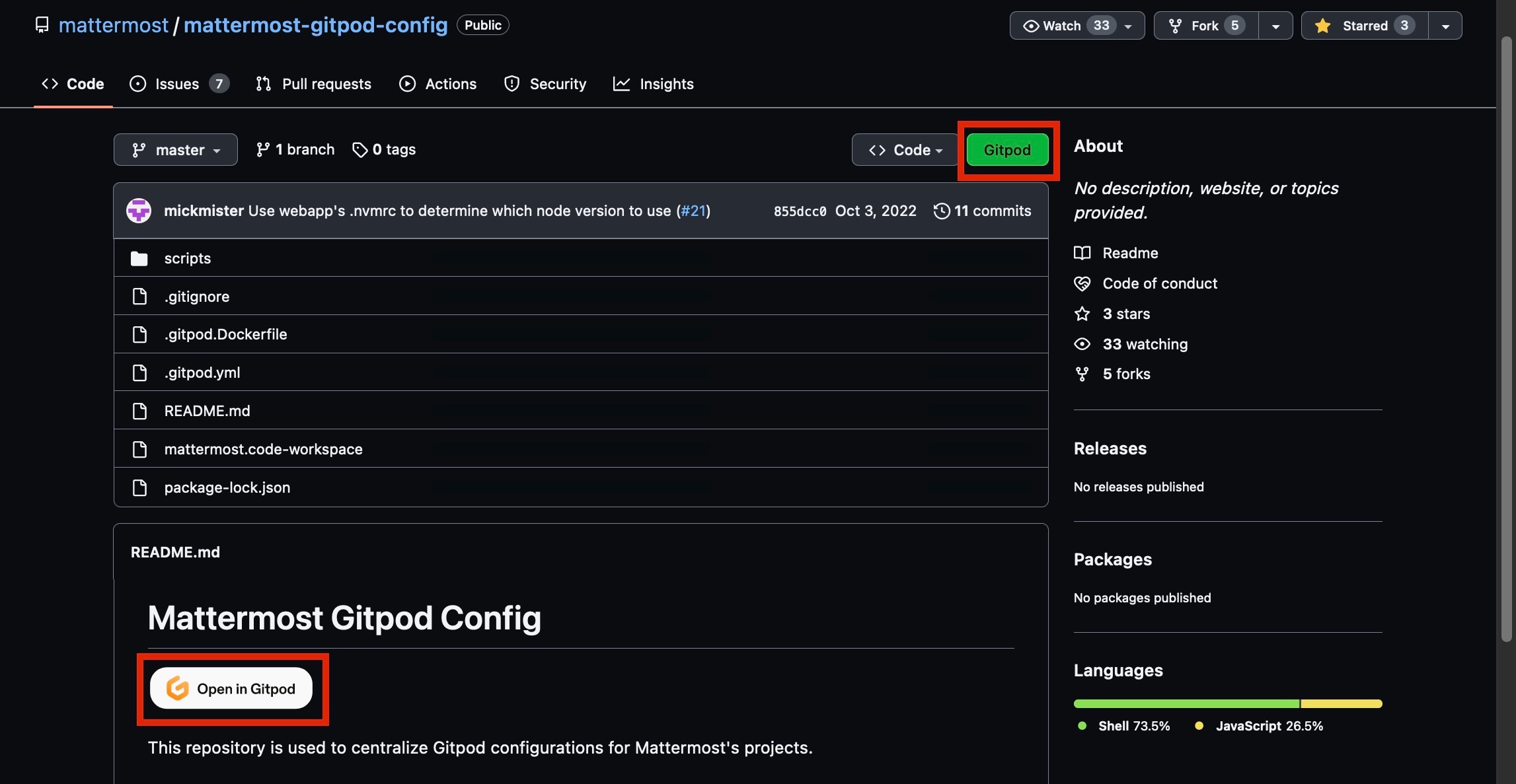 mattermost-gitpod-config-repo