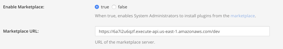 Plugin Management settings in the System Console